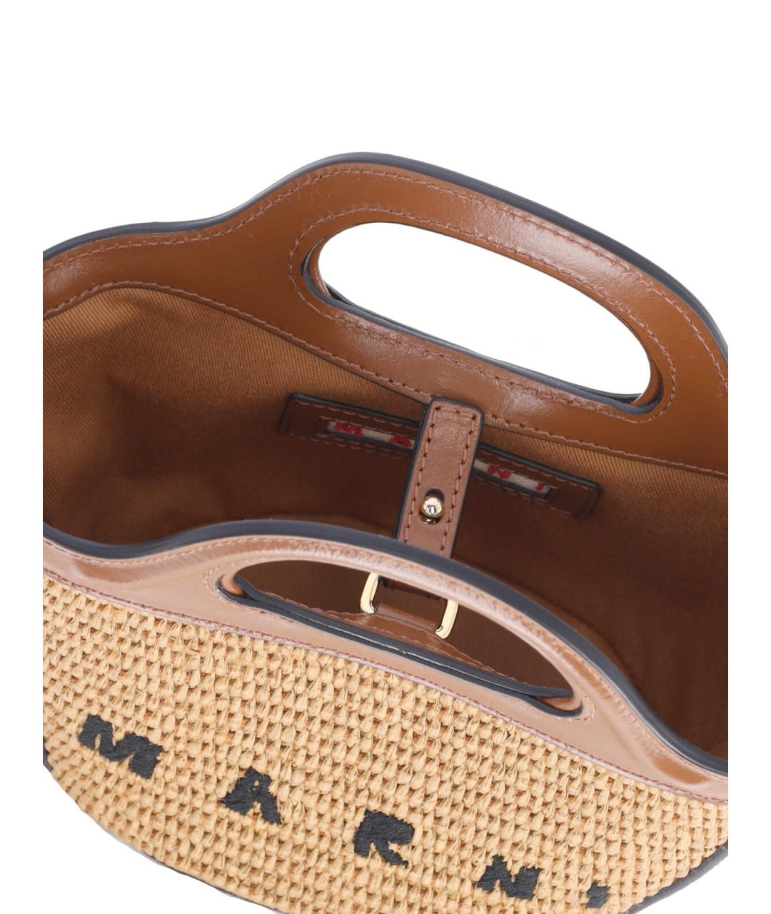 MARNI Коричневая сумка тоут, фото 4