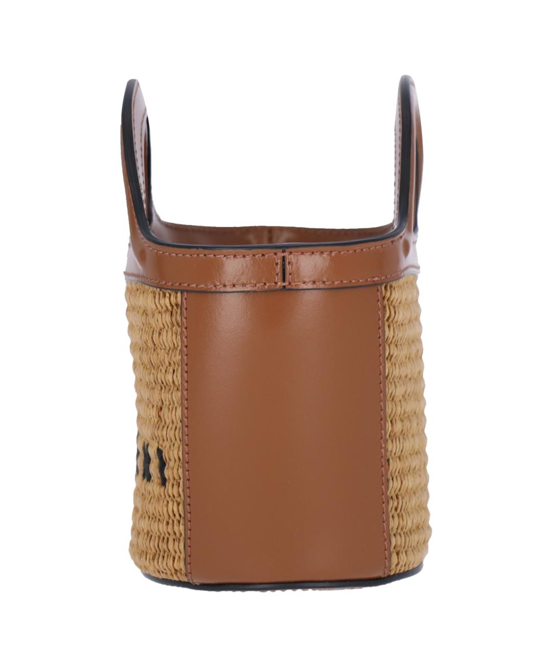 MARNI Коричневая сумка тоут, фото 5