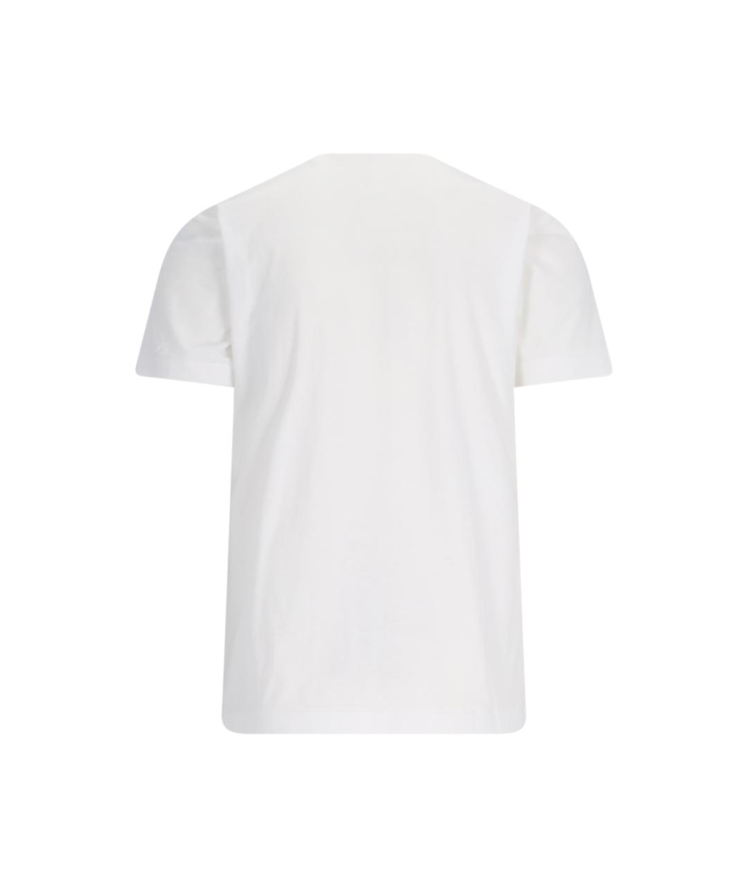 COMME DES GARÇONS PLAY Белая хлопковая футболка, фото 2