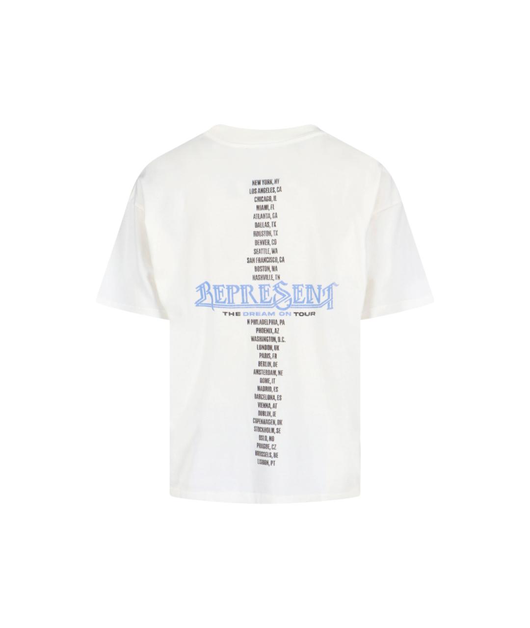 REPRESENT Белая хлопковая футболка, фото 2