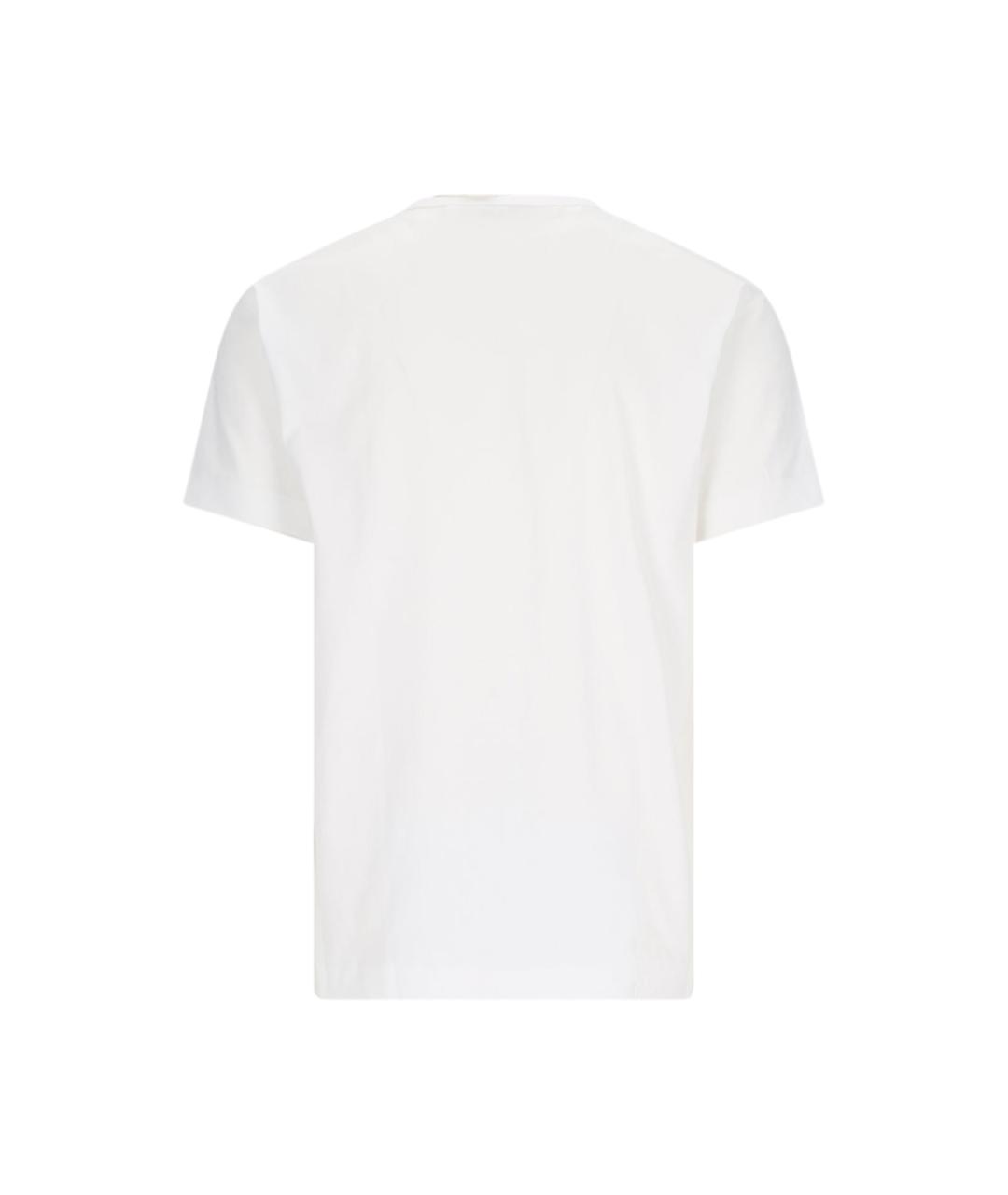 COMME DES GARÇONS PLAY Белая хлопковая футболка, фото 2