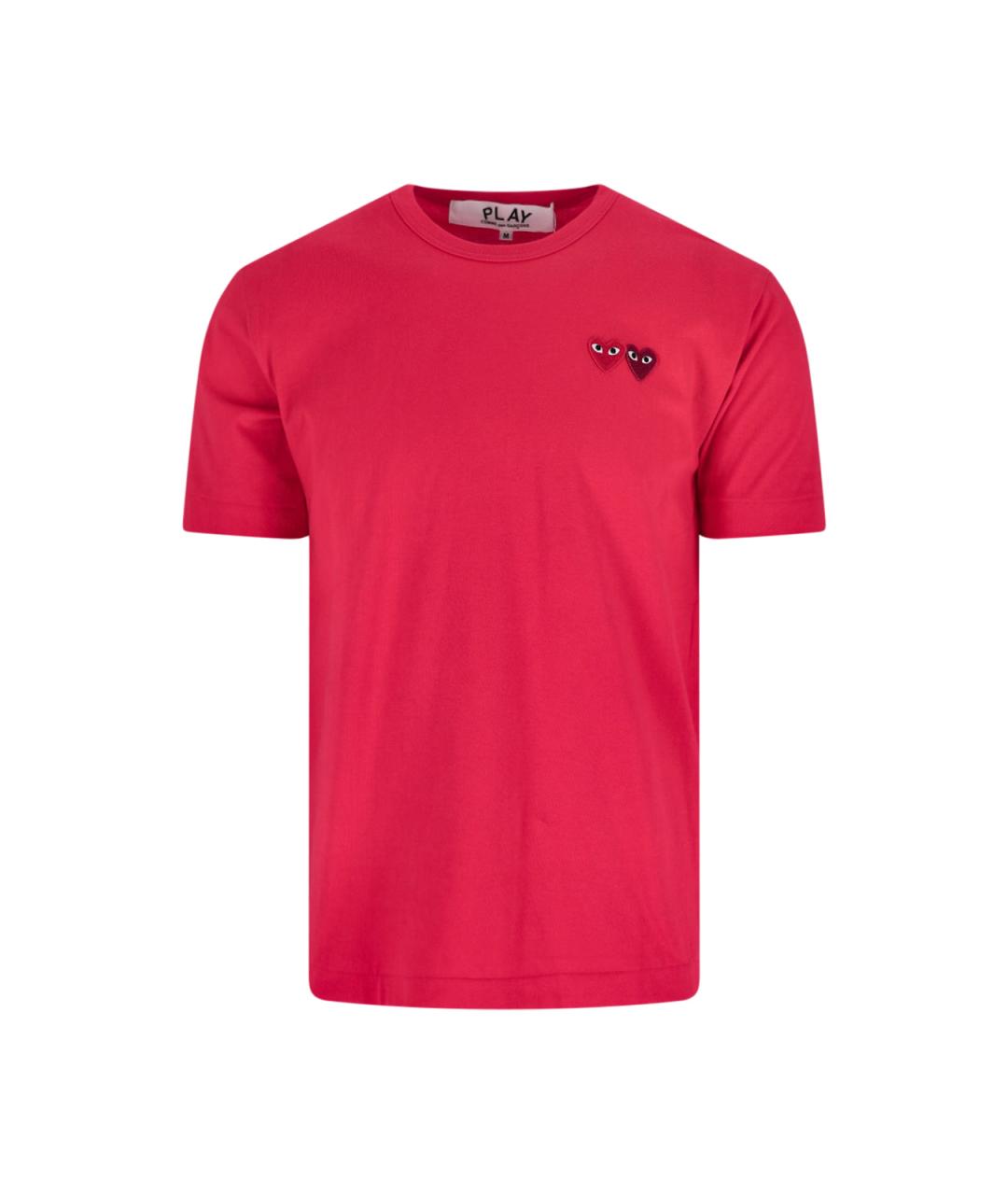 COMME DES GARÇONS PLAY Красная хлопковая футболка, фото 1