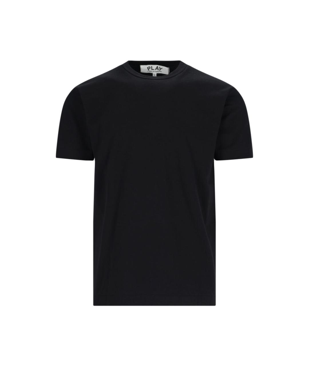COMME DES GARÇONS PLAY Черная хлопковая футболка, фото 1