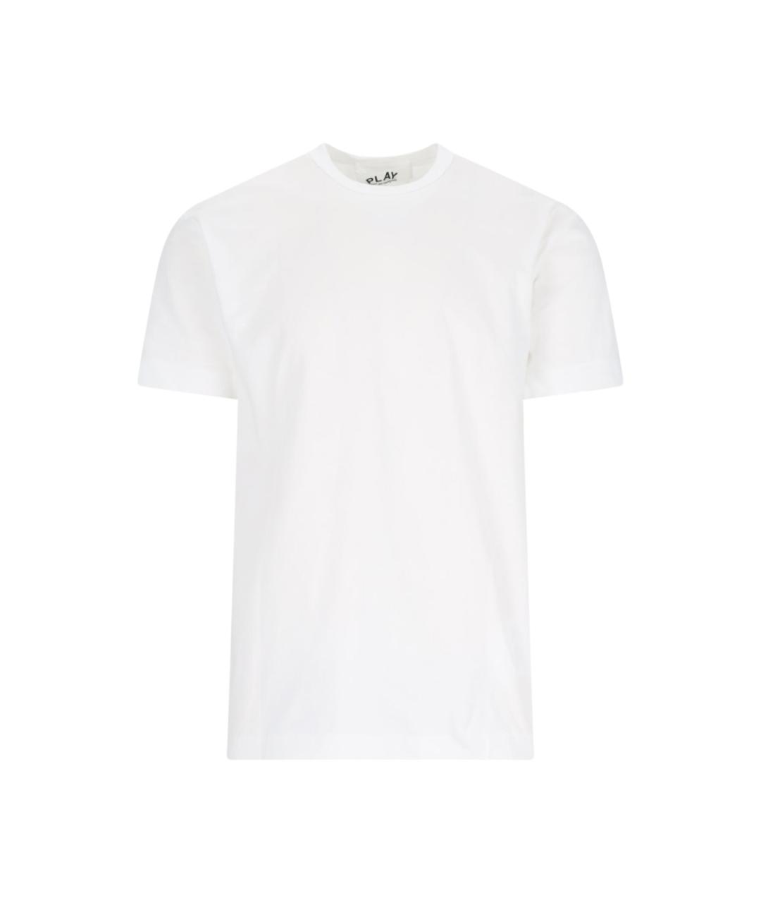 COMME DES GARÇONS PLAY Белая хлопковая футболка, фото 1