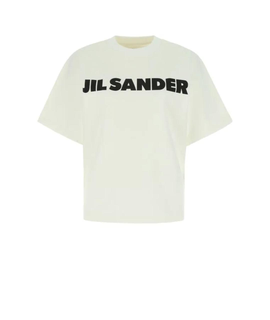 JIL SANDER Белая хлопковая футболка, фото 1