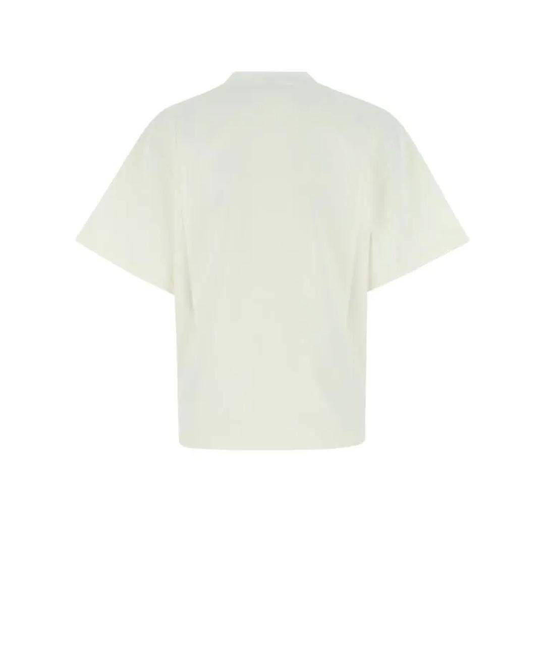 JIL SANDER Белая хлопковая футболка, фото 2