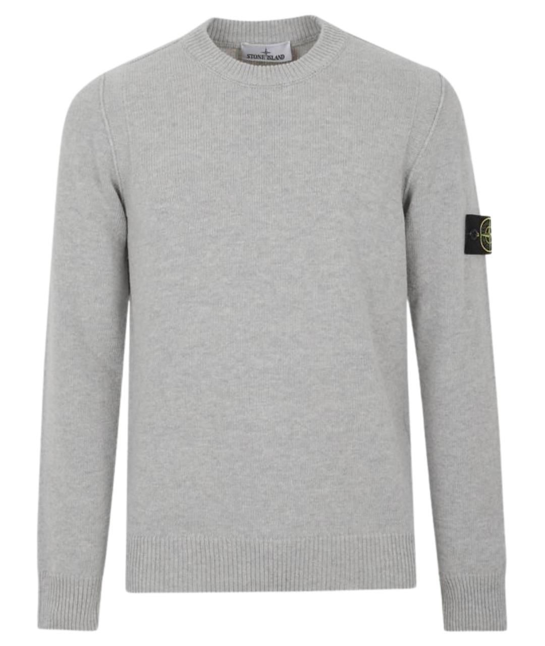 STONE ISLAND Серый шерстяной джемпер / свитер, фото 1