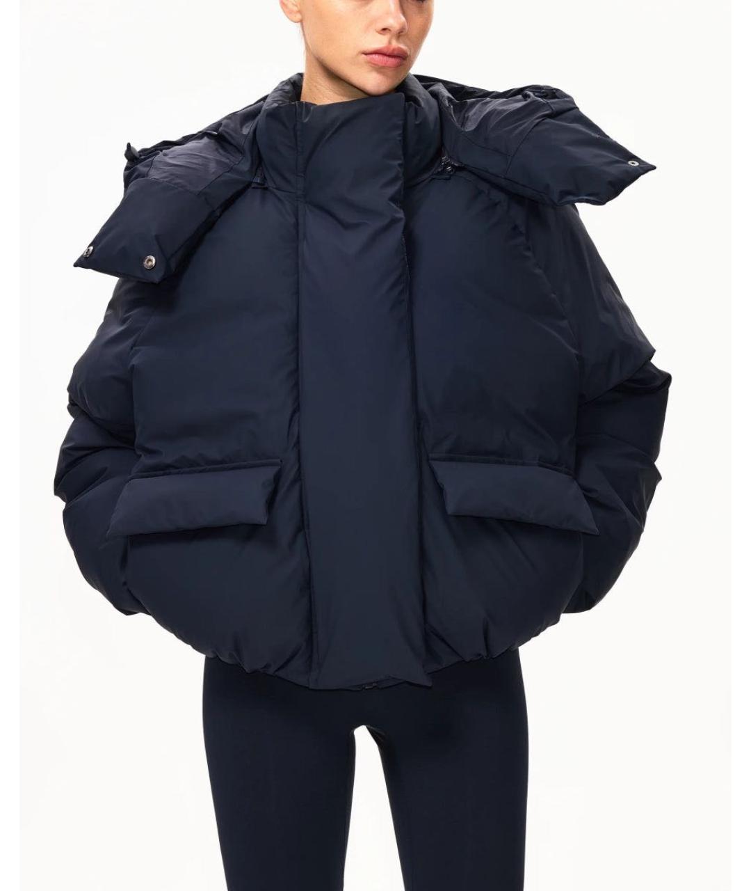 KHY Темно-синий полиэстеровый пуховик, фото 2