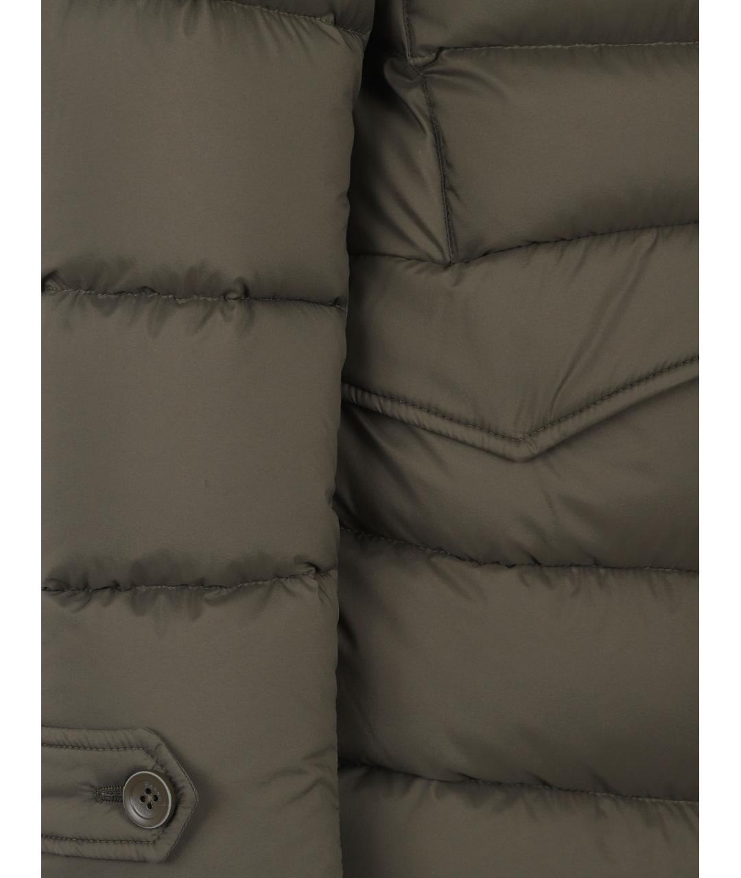 HERNO Зеленый полиэстеровый пуховик, фото 3