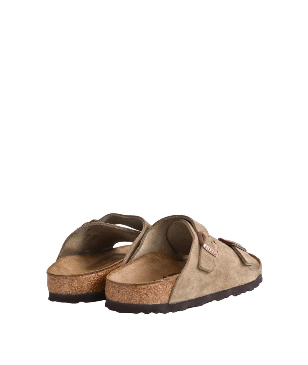 BIRKENSTOCK Бежевые замшевые сандалии, фото 3