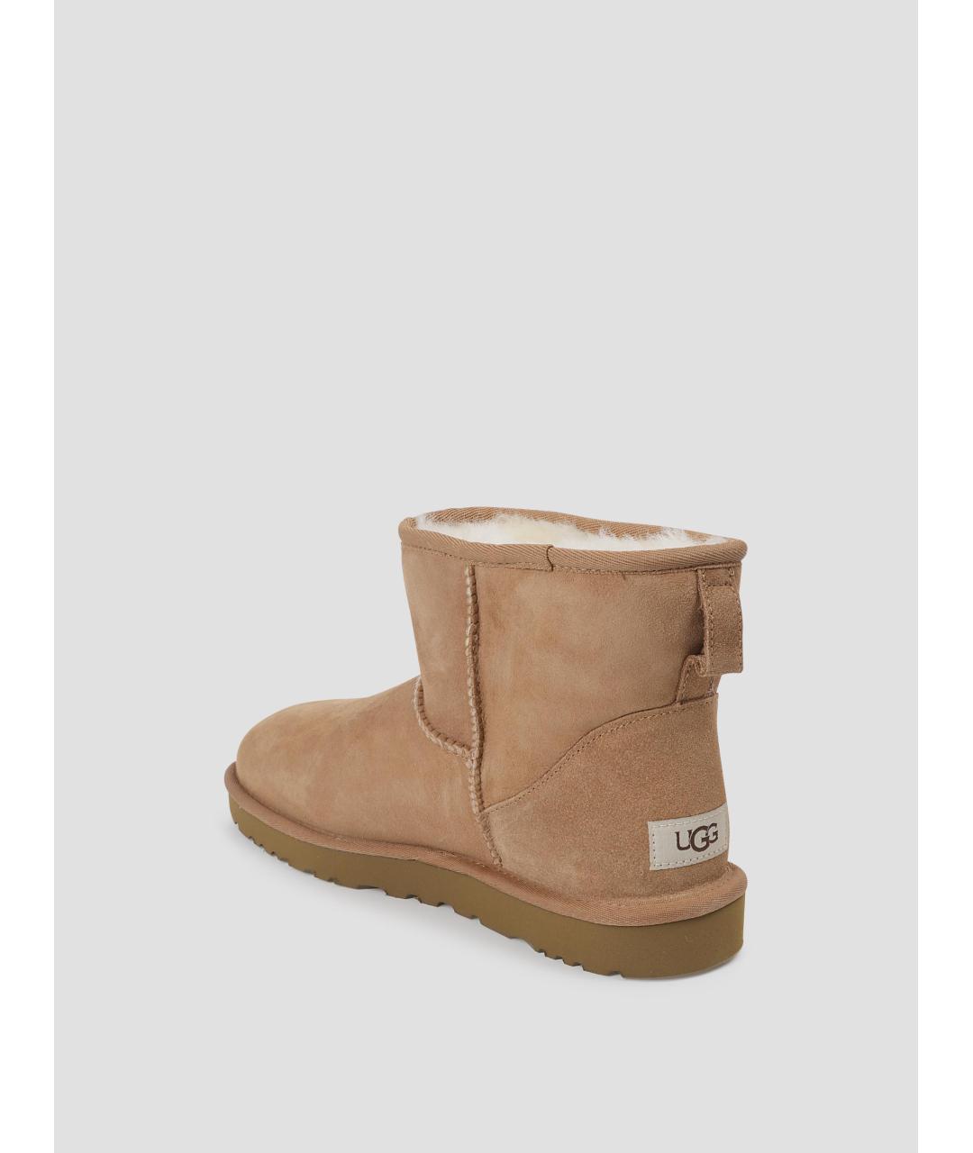 UGG AUSTRALIA Бежевые замшевые высокие ботинки, фото 3