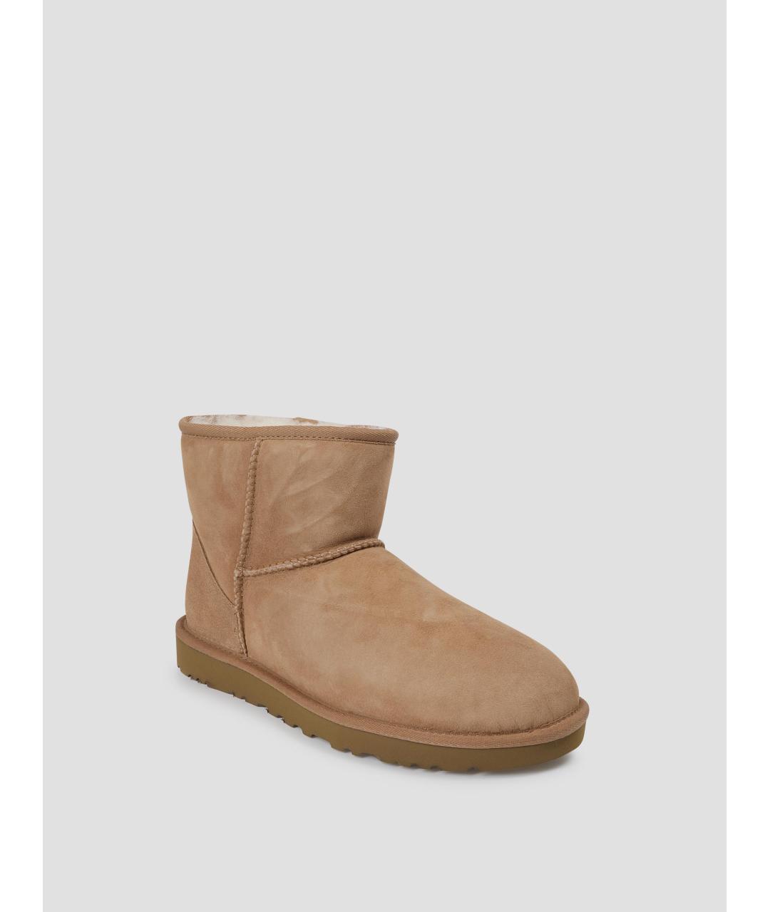 UGG AUSTRALIA Бежевые замшевые высокие ботинки, фото 2
