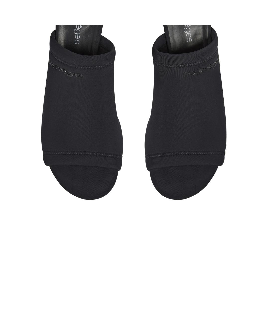 COURREGES Черные кожаные мюли, фото 2