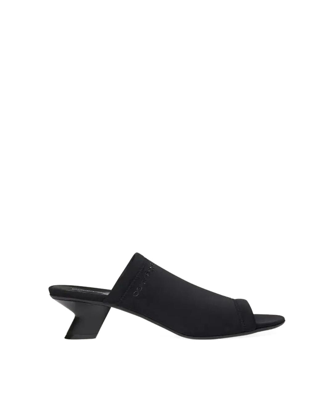 COURREGES Черные кожаные мюли, фото 1