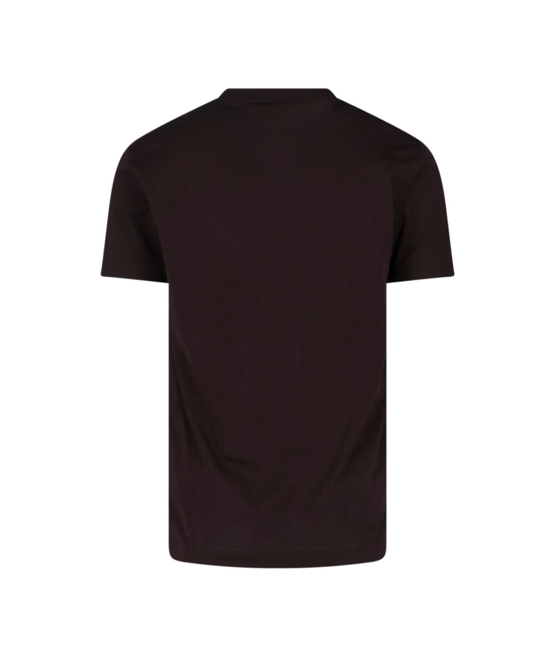 DOLCE&GABBANA Коричневая хлопковая футболка, фото 2