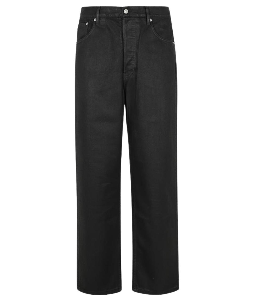 DRIES VAN NOTEN Черные хлопковые прямые джинсы, фото 1