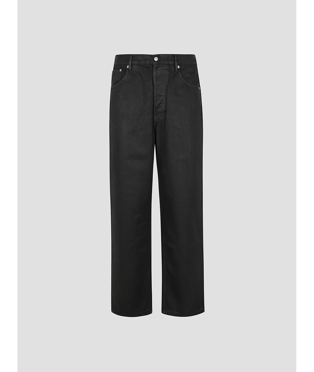 DRIES VAN NOTEN Черные хлопковые прямые джинсы, фото 4