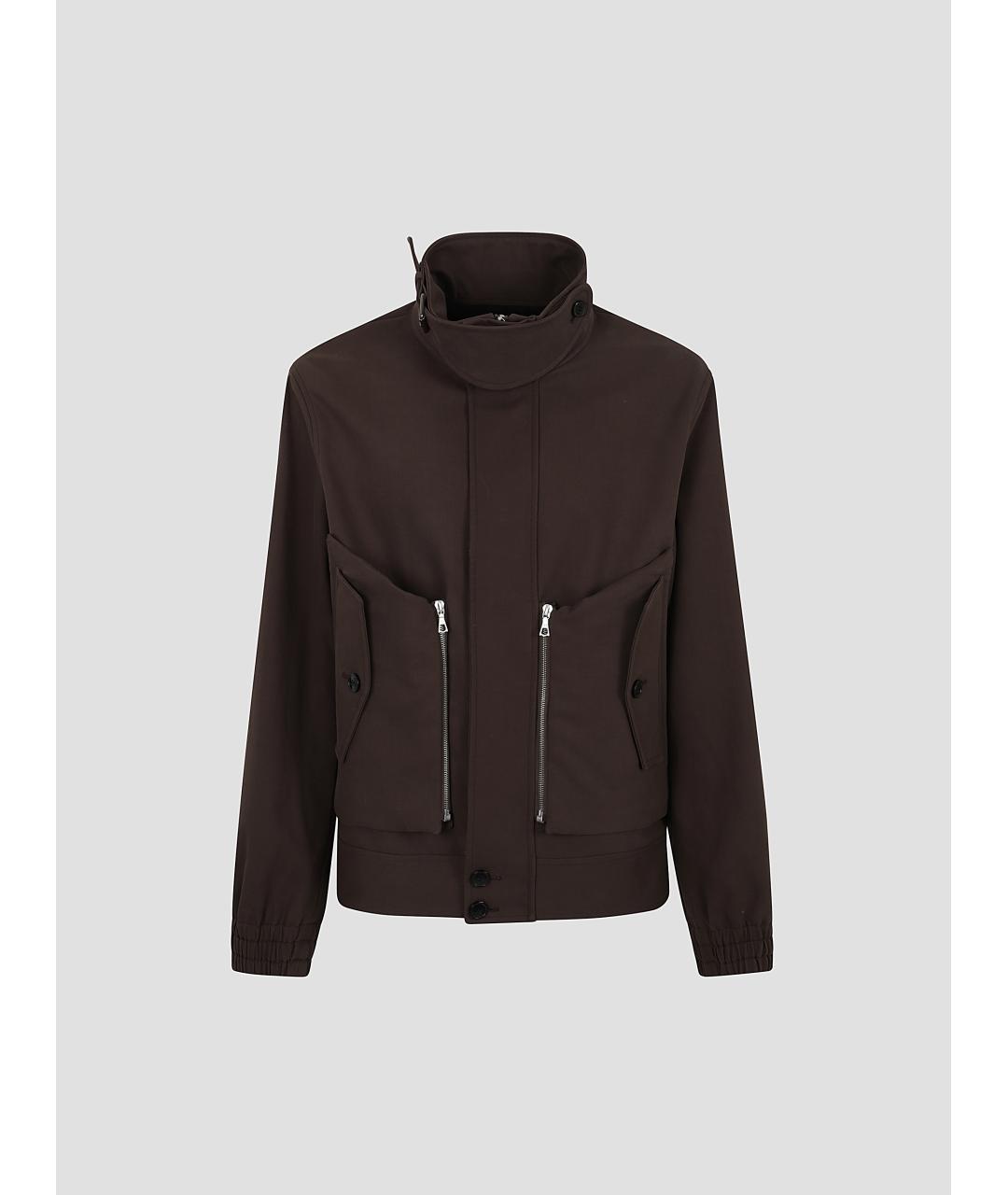 DRIES VAN NOTEN Коричневая хлопковая куртка, фото 4