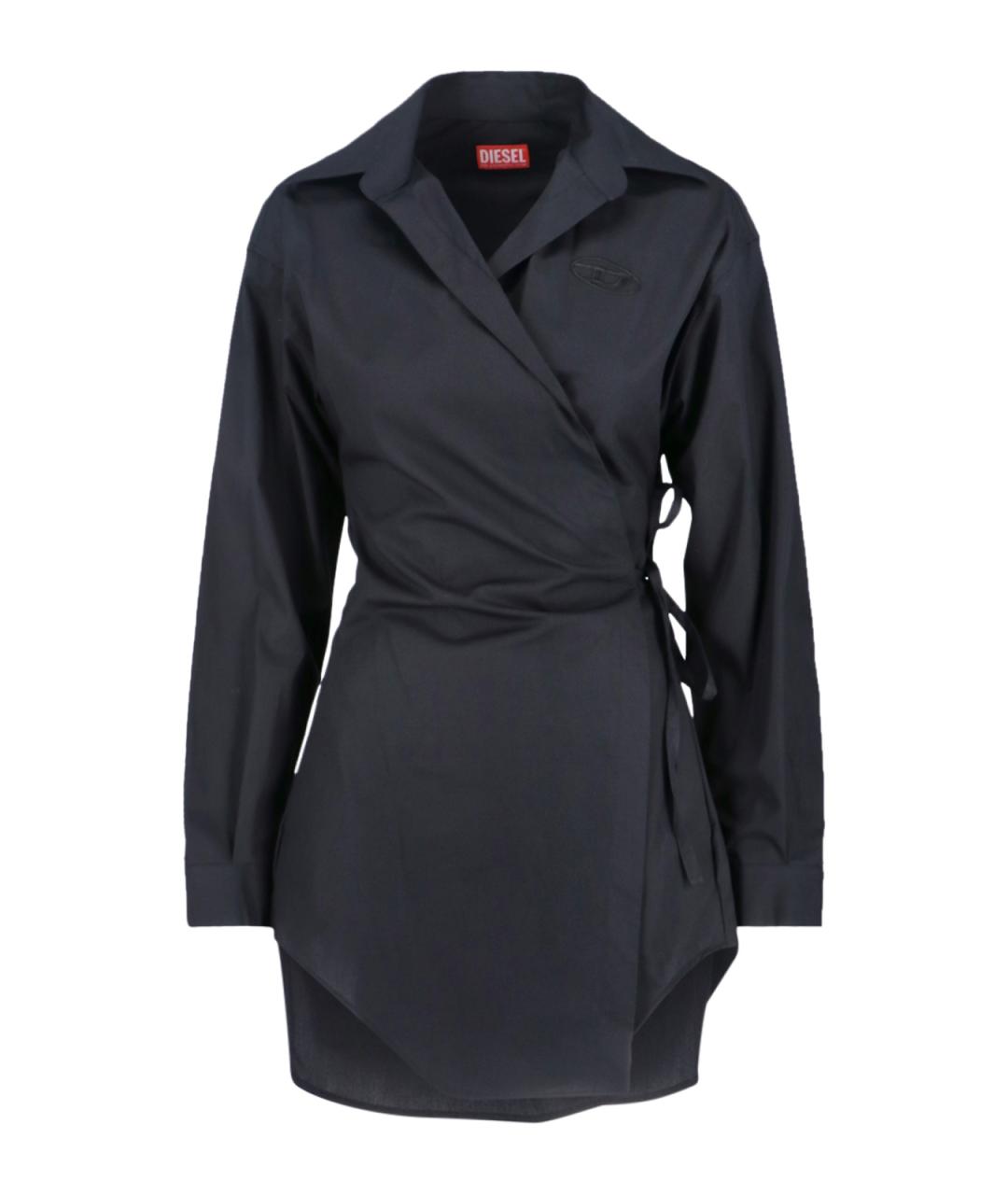 DIESEL Черное хлопковое платье, фото 1