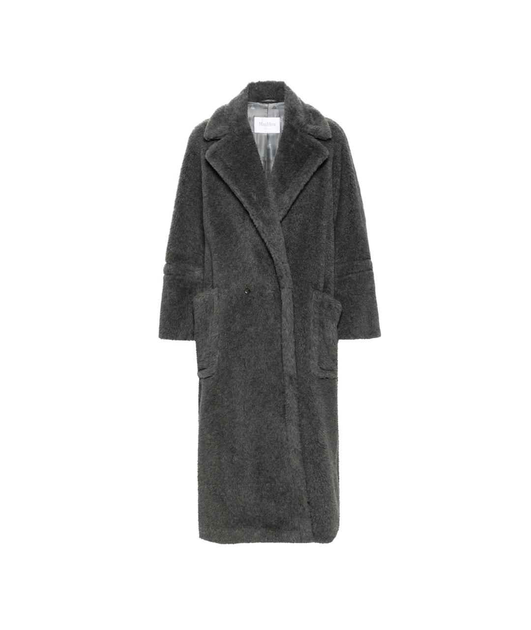 MAX MARA Антрацитовое шерстяное пальто, фото 1