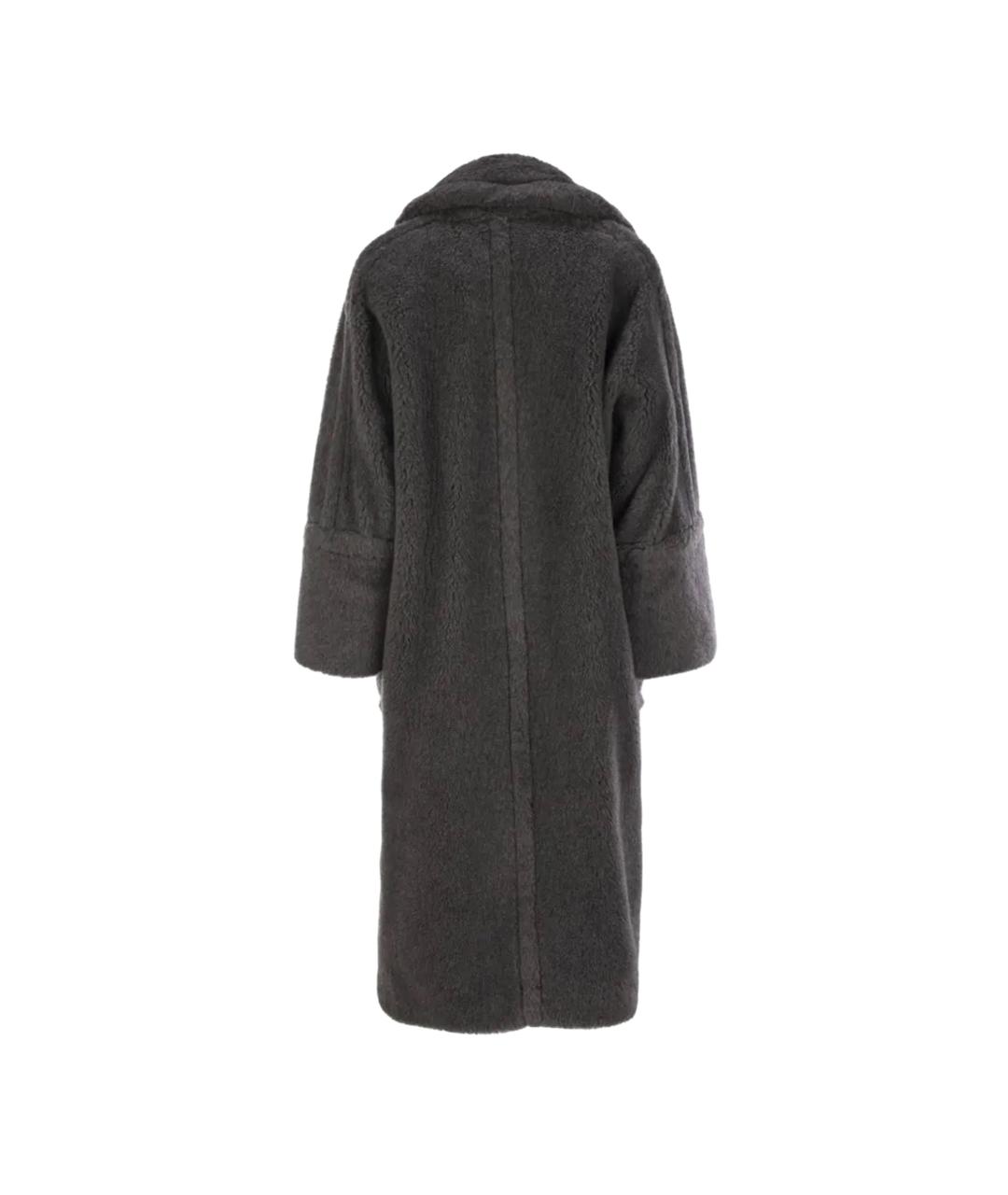 MAX MARA Антрацитовое шерстяное пальто, фото 2