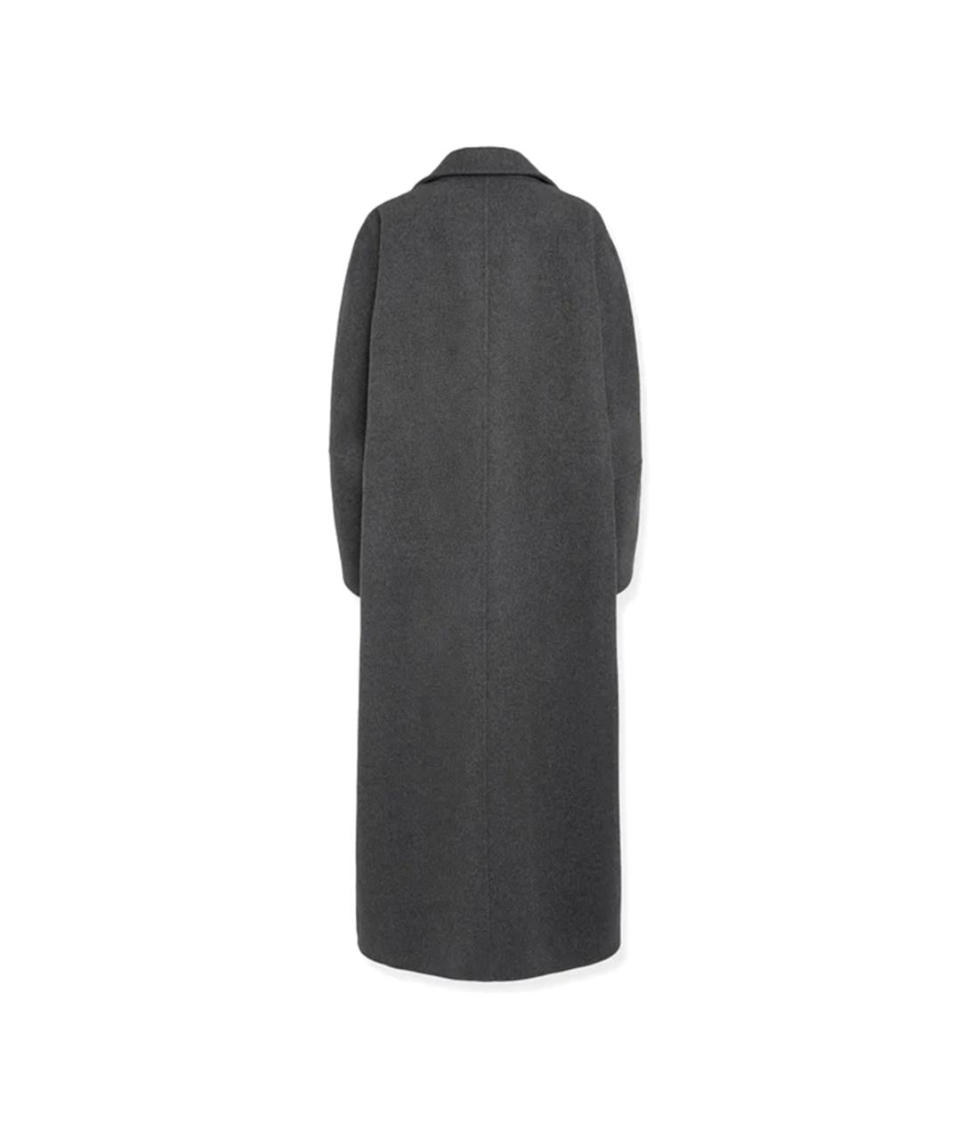 MAX MARA Антрацитовое шерстяное пальто, фото 3