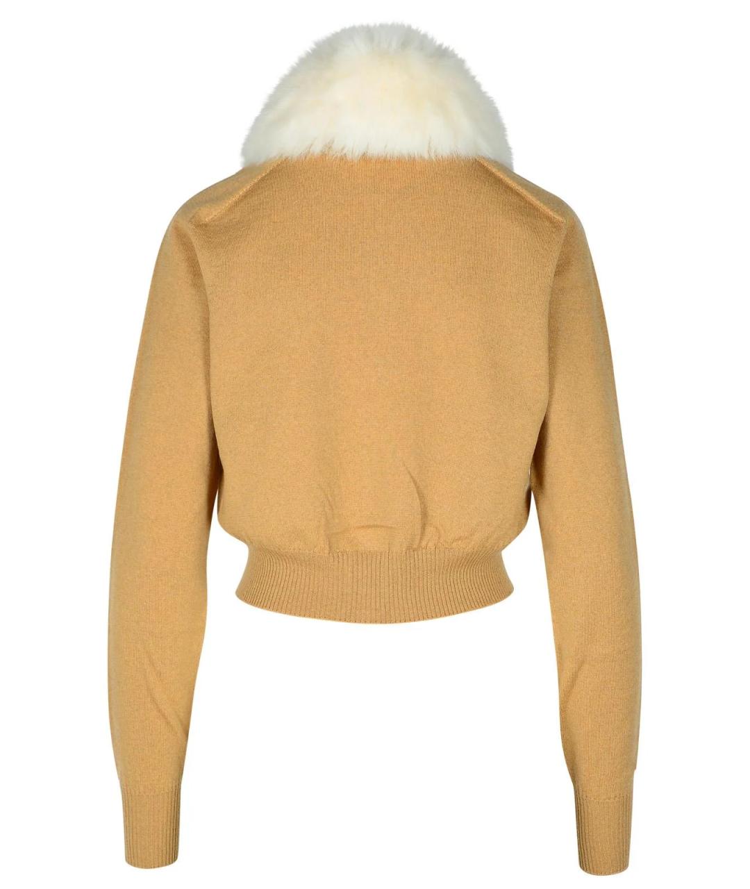 SPORTMAX Бежевый шерстяной кардиган, фото 2