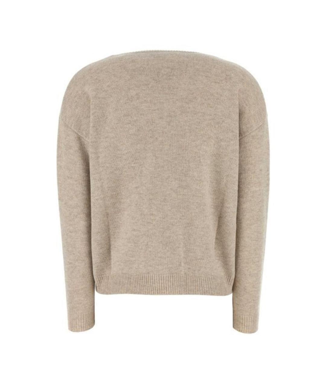 MAX MARA Бежевый шерстяной джемпер / свитер, фото 2