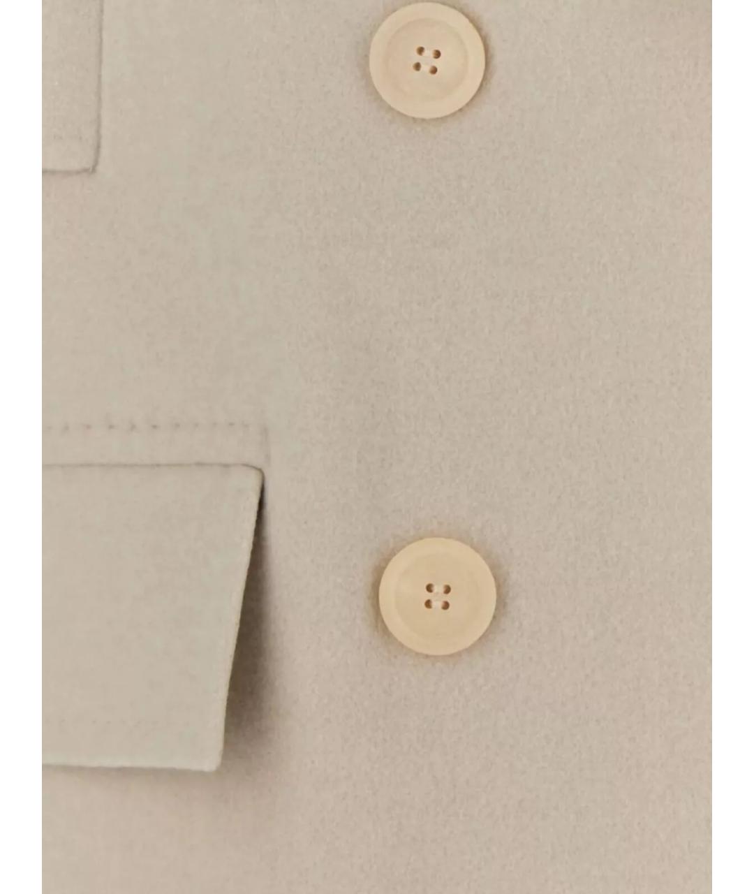 MAX MARA Бежевое шерстяное пальто, фото 3