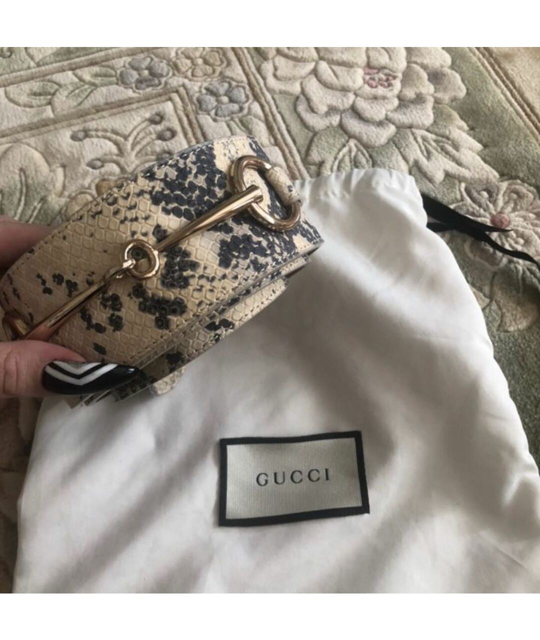 GUCCI Бежевый ремень, фото 2