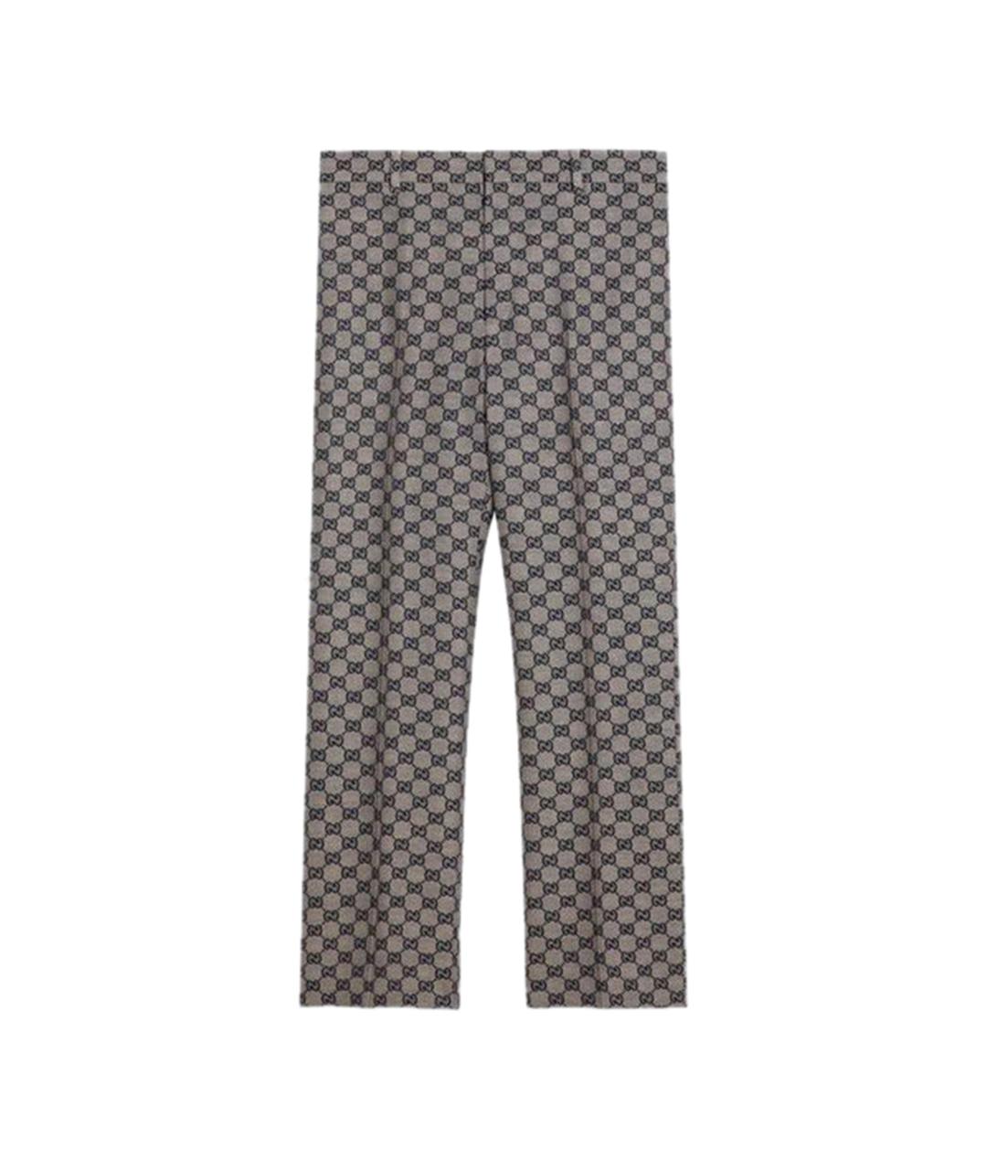 GUCCI Серые прямые брюки, фото 1