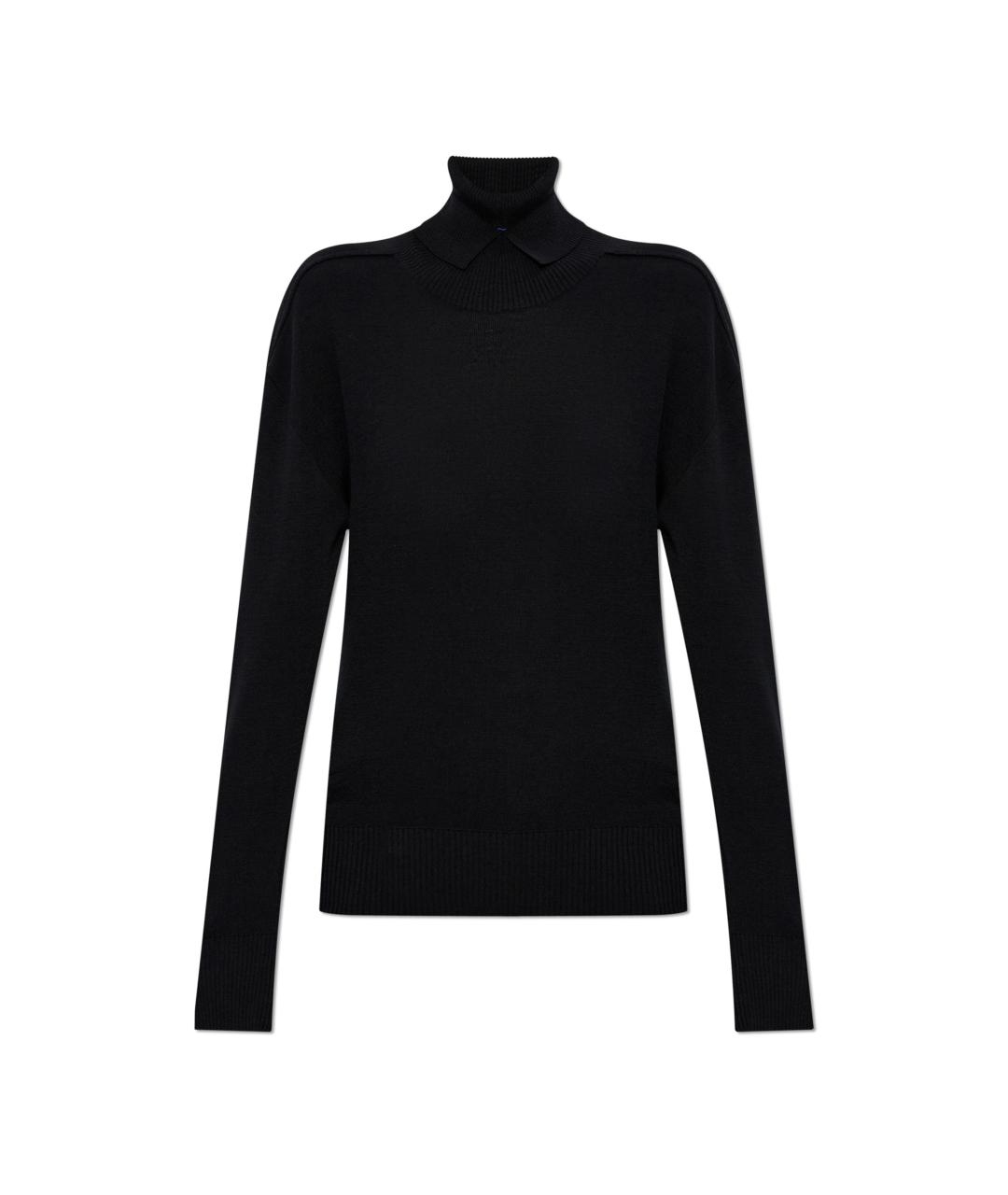 BURBERRY Черная шерстяная водолазка, фото 1