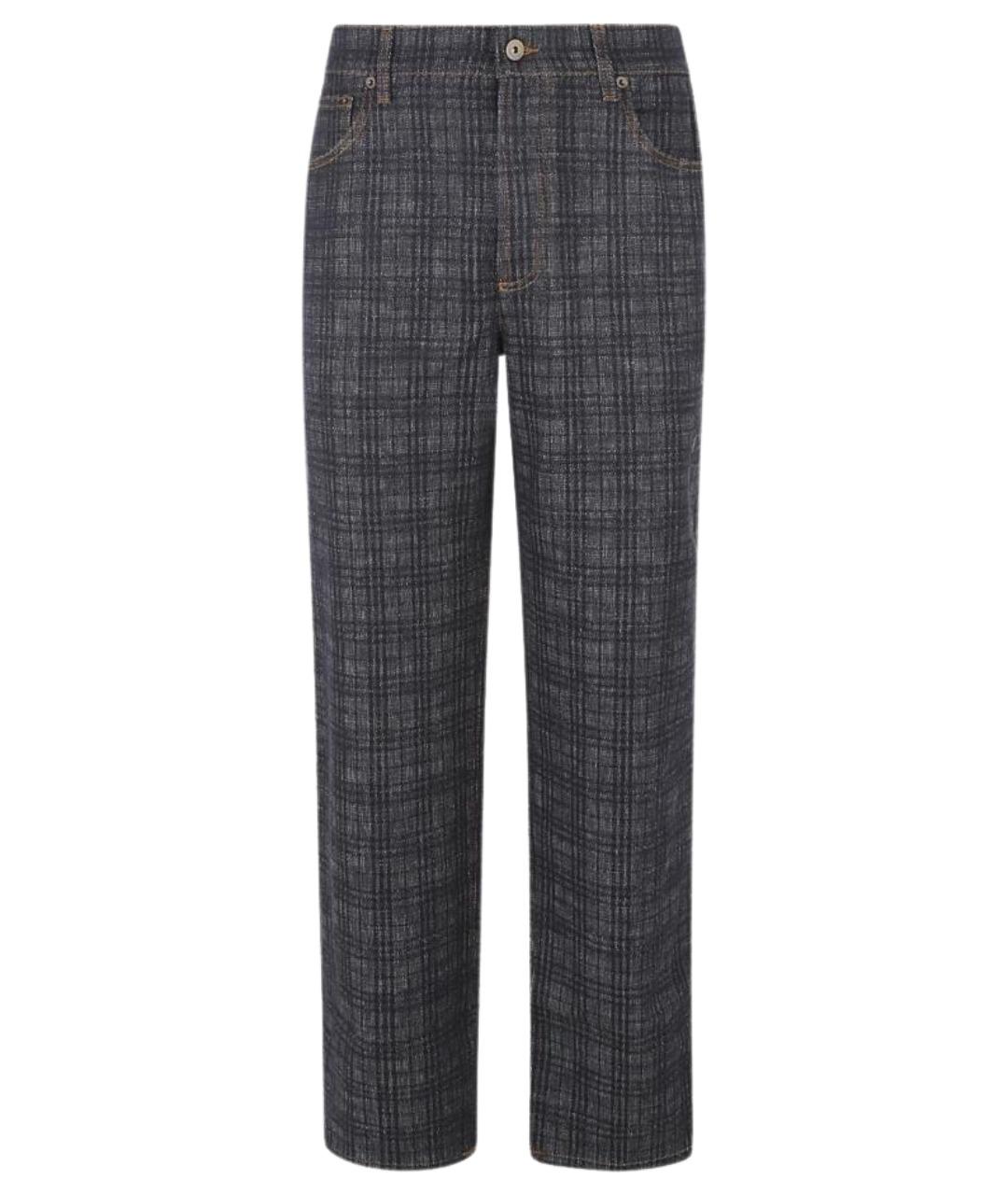 BURBERRY Темно-синие хлопковые прямые джинсы, фото 1