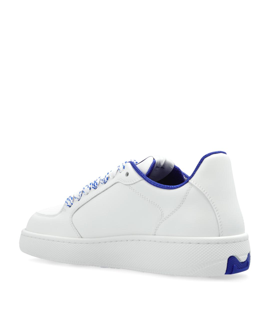 BURBERRY Белые кожаные кеды, фото 2