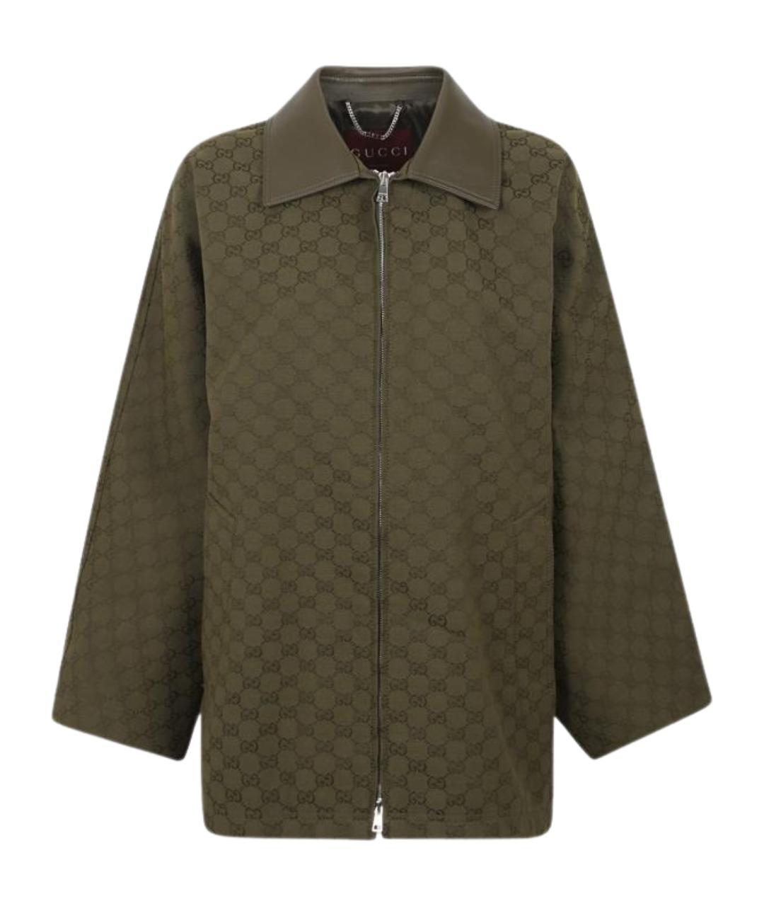 GUCCI Зеленая хлопковая куртка, фото 1