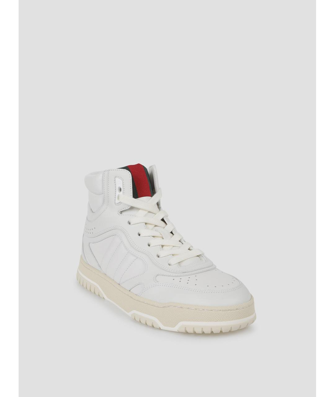 GUCCI Белые кожаные кеды, фото 3