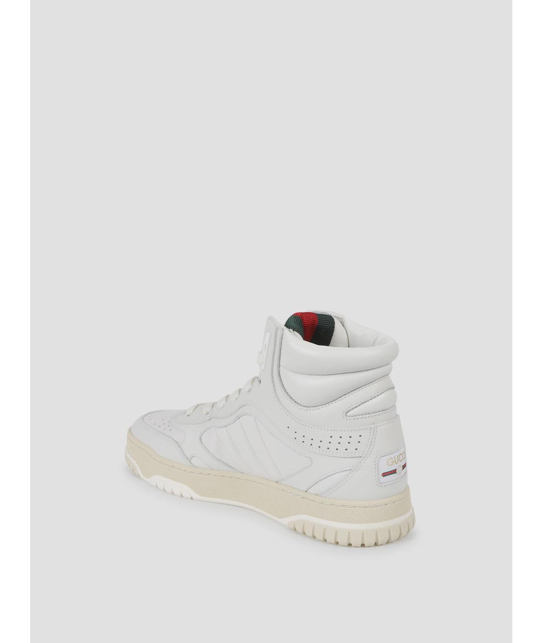 GUCCI Белые кожаные кеды, фото 2