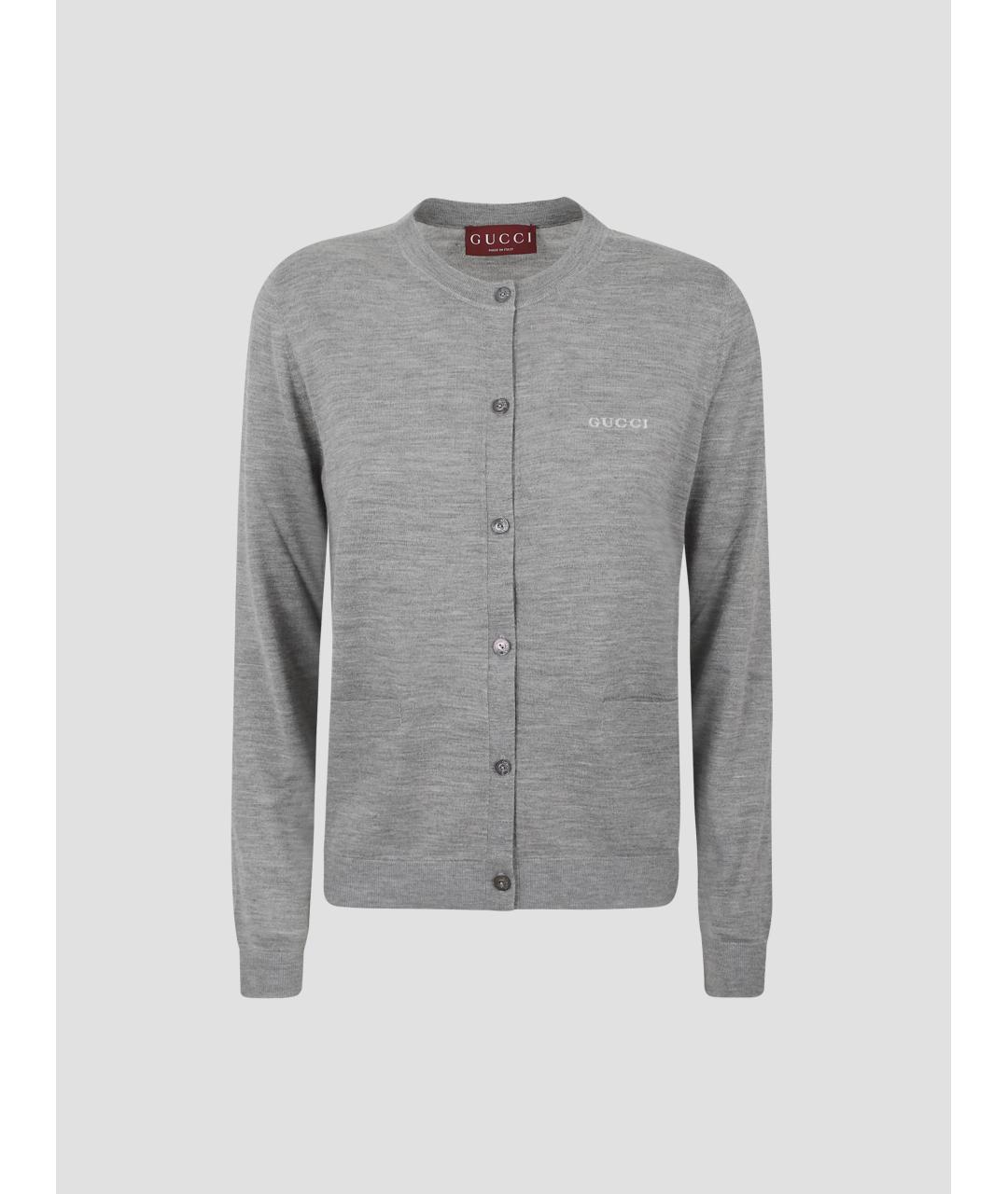 GUCCI Серый кашемировый кардиган, фото 4