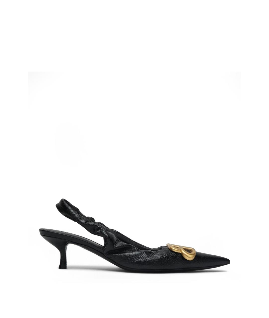 BALENCIAGA Черные кожаные туфли, фото 1