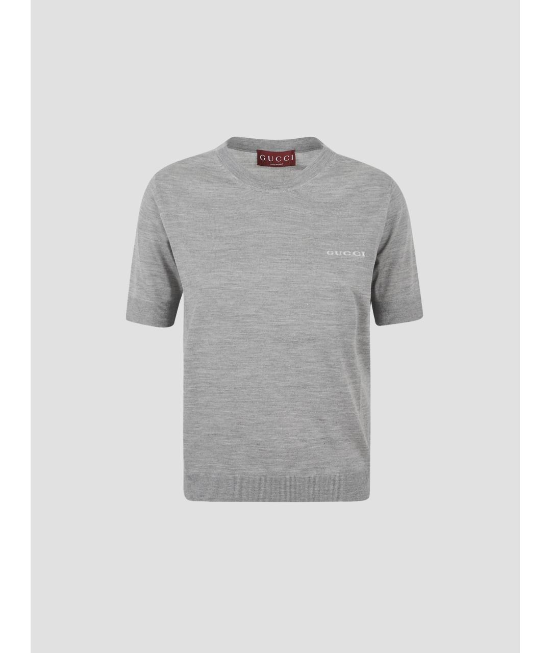 GUCCI Серый кашемировый джемпер / свитер, фото 4