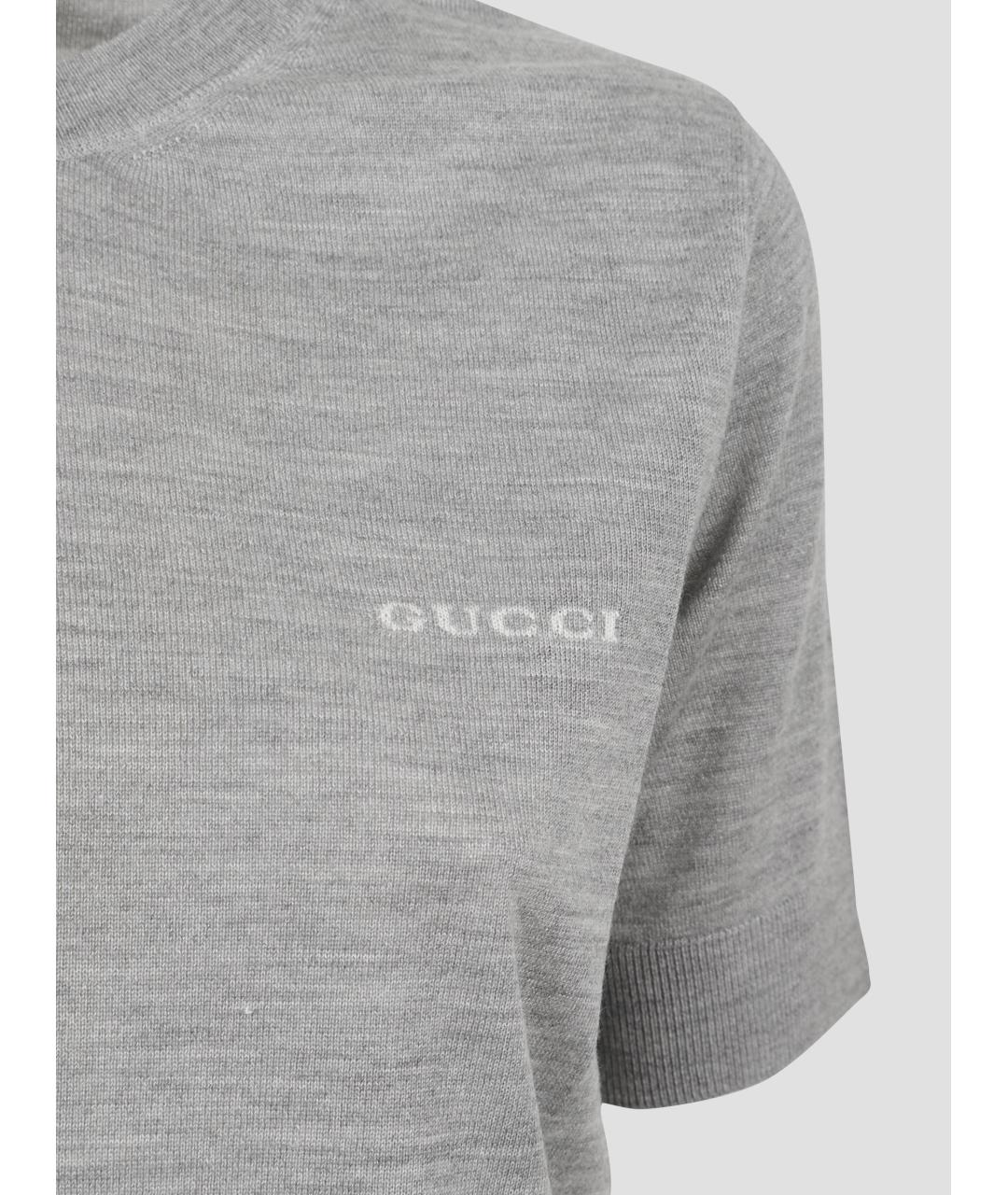 GUCCI Серый кашемировый джемпер / свитер, фото 3