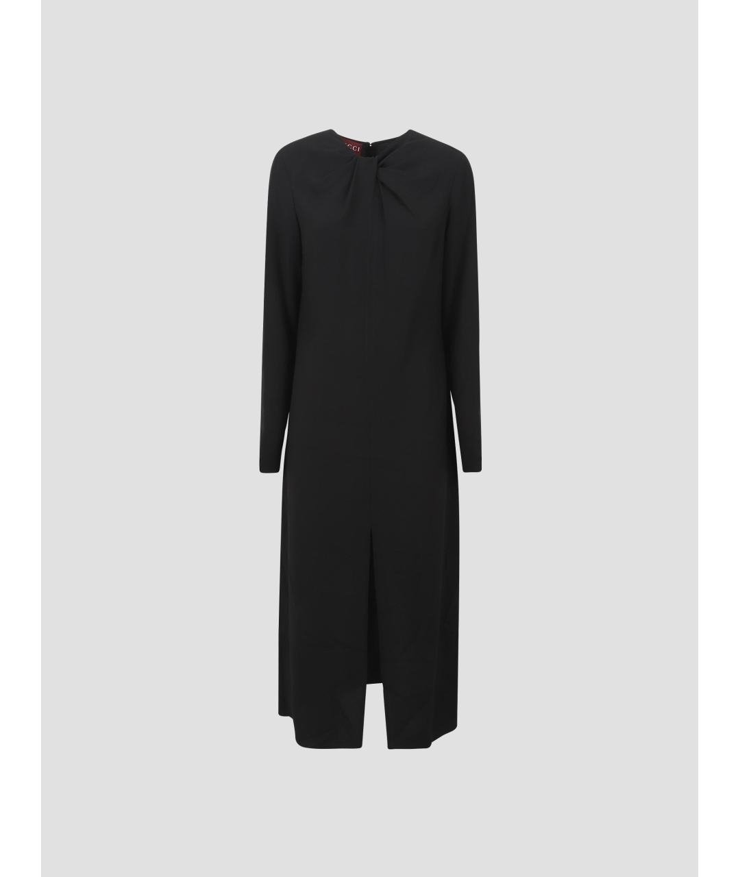 GUCCI Черное ацетатное повседневное платье, фото 4