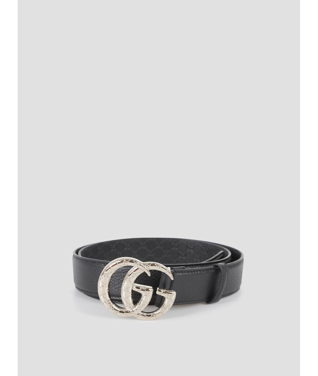 GUCCI Черный кожаный ремень, фото 3