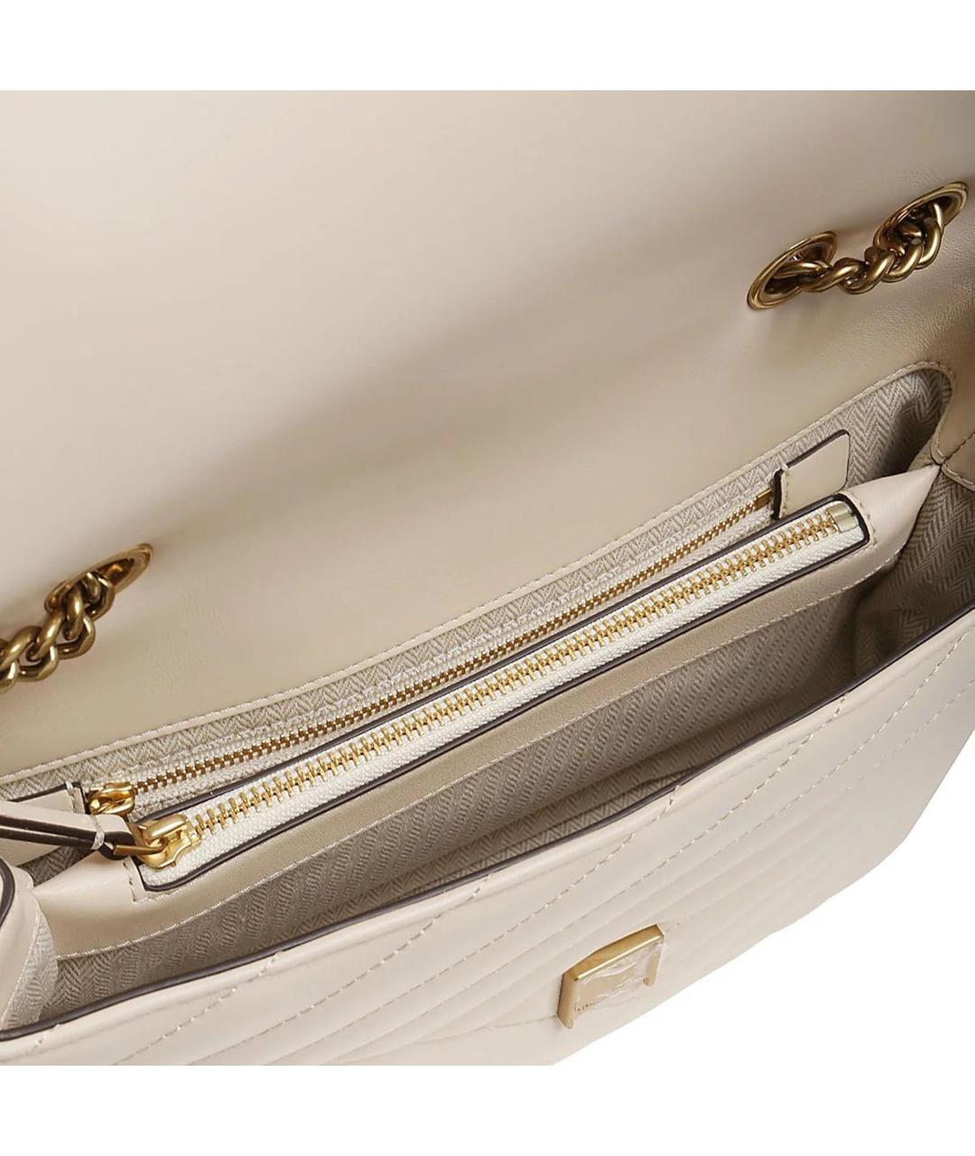 TORY BURCH Белая кожаная сумка через плечо, фото 4