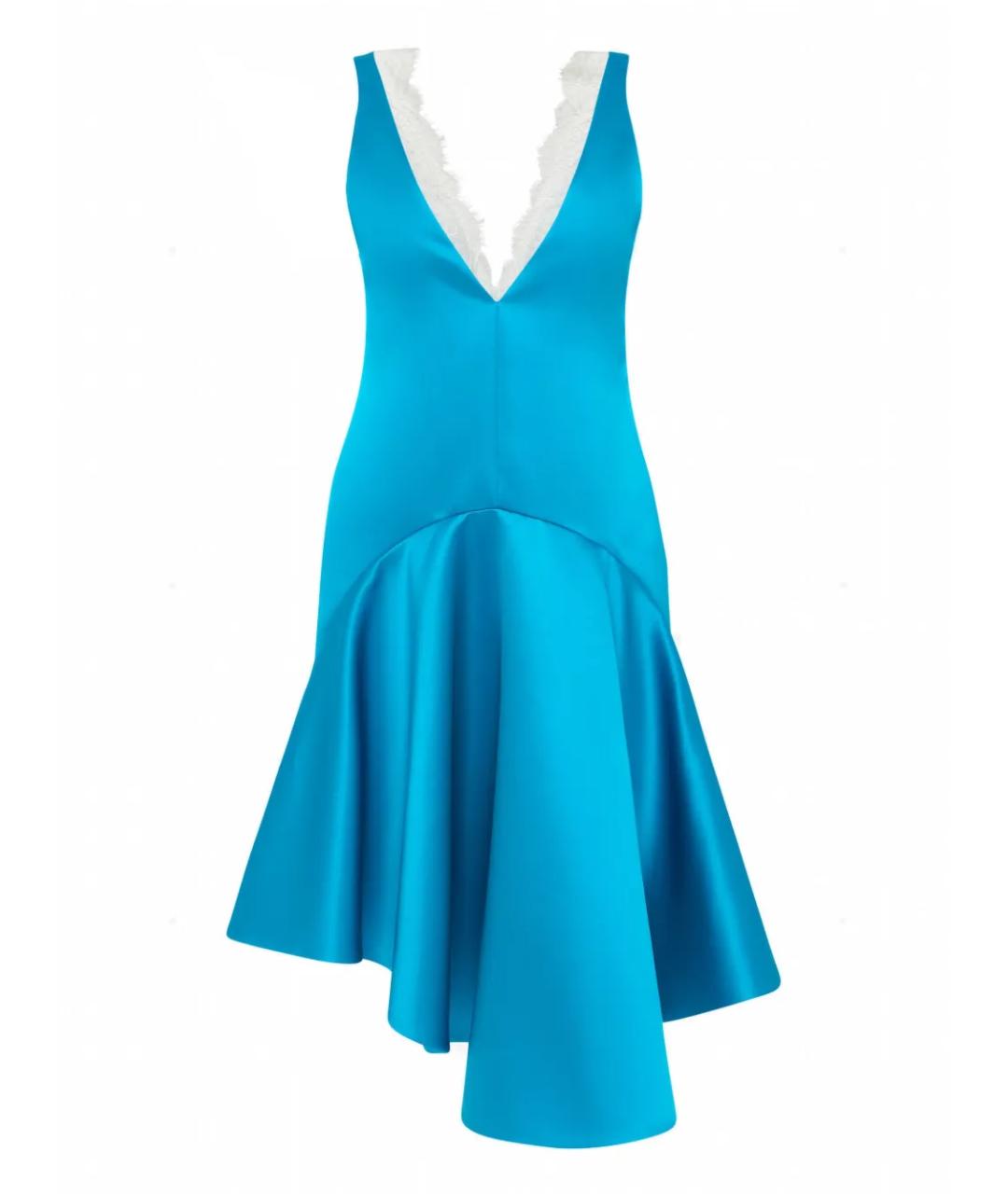 J.W.ANDERSON Голубое полиэстеровое коктейльное платье, фото 1