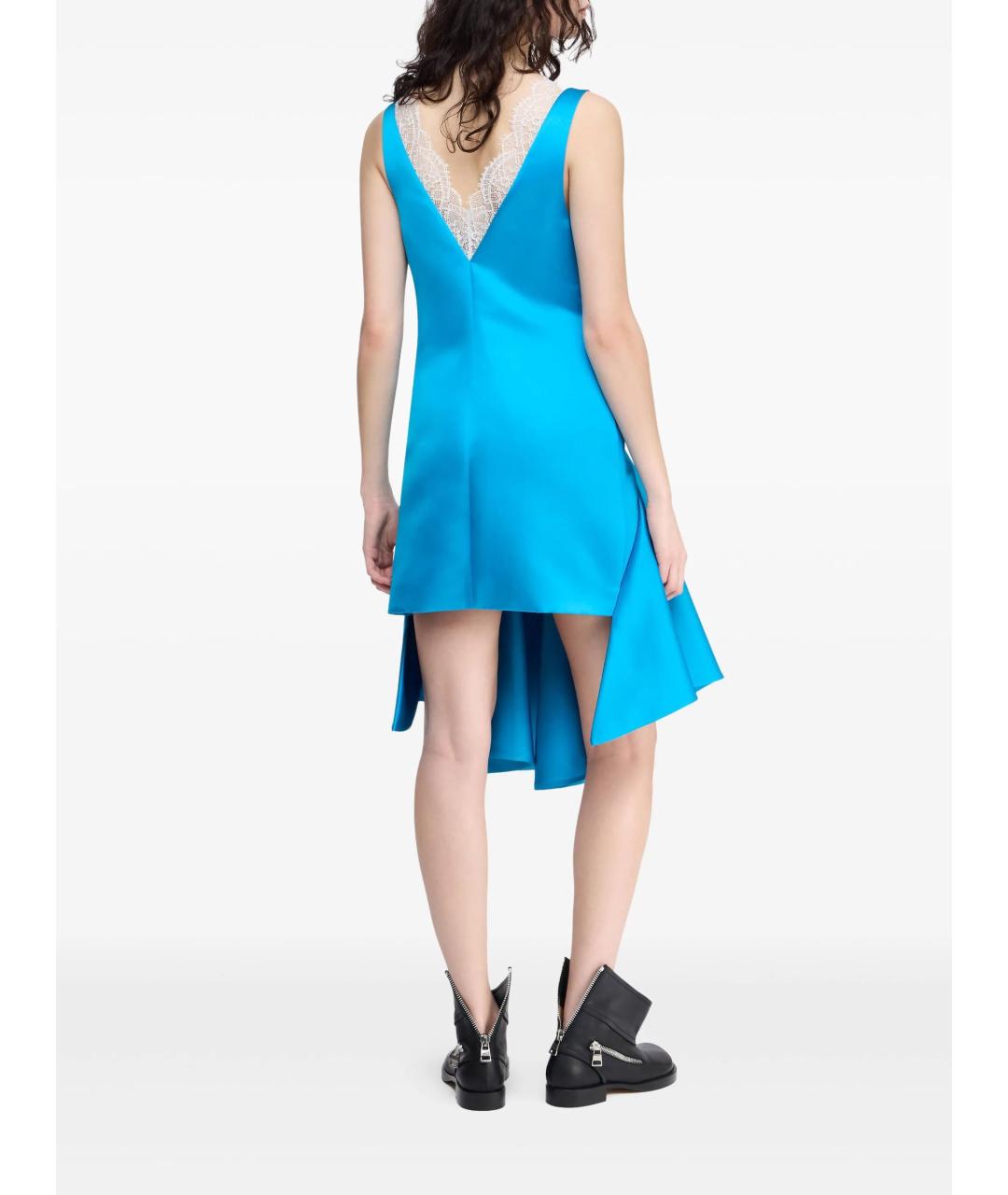 J.W.ANDERSON Голубое полиэстеровое коктейльное платье, фото 4