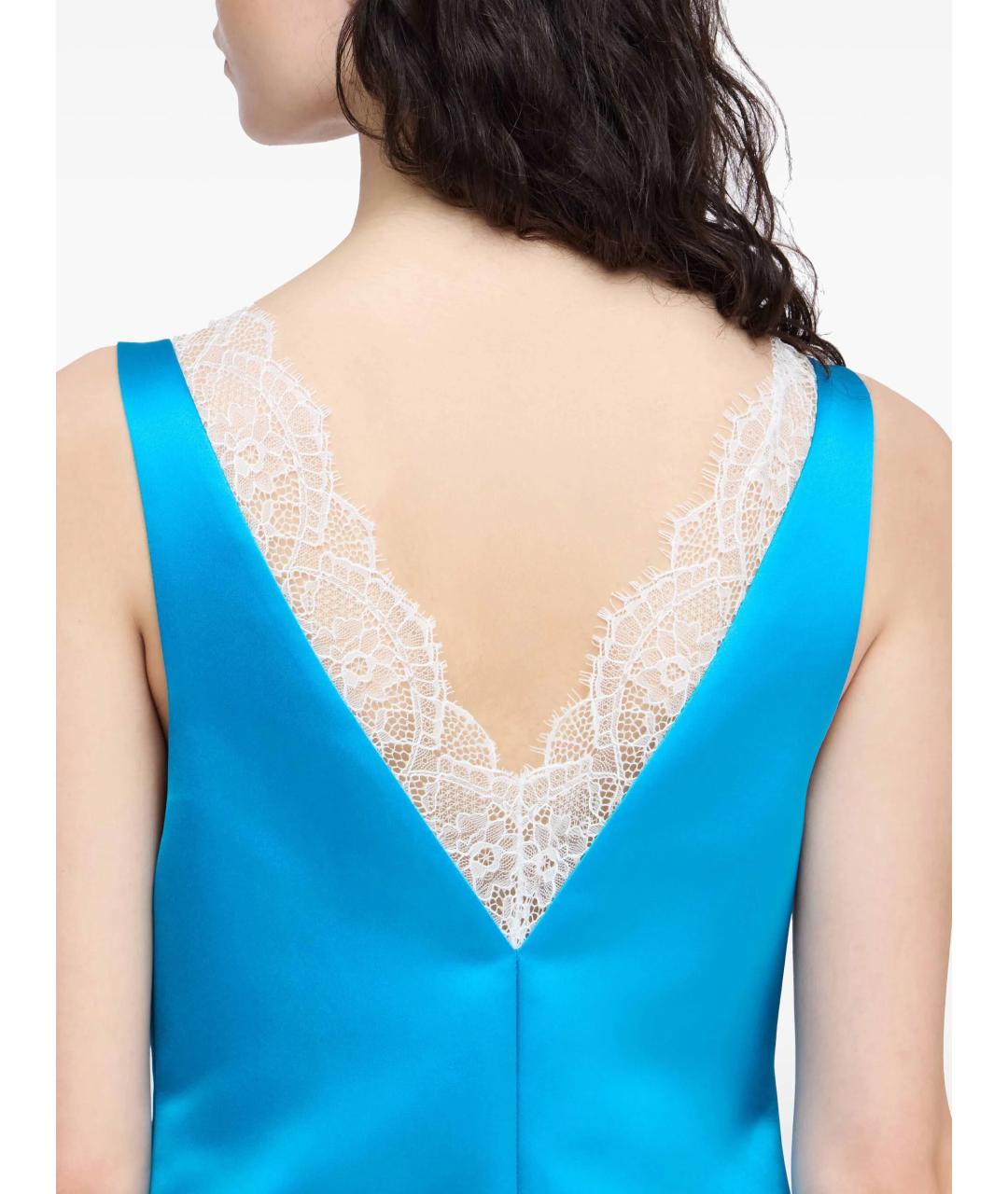 J.W.ANDERSON Голубое полиэстеровое коктейльное платье, фото 3