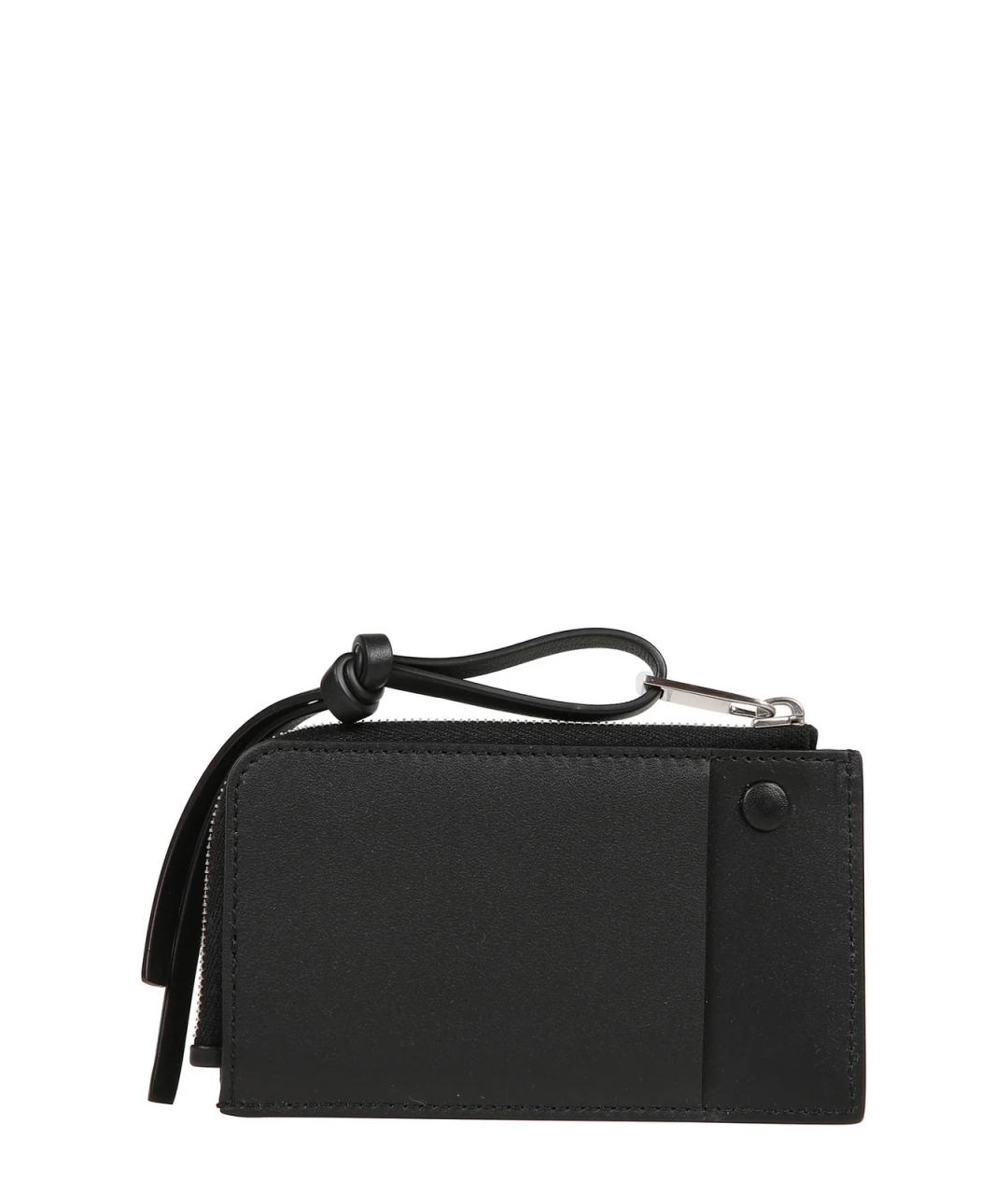 JIL SANDER Черный кожаный кошелек, фото 2