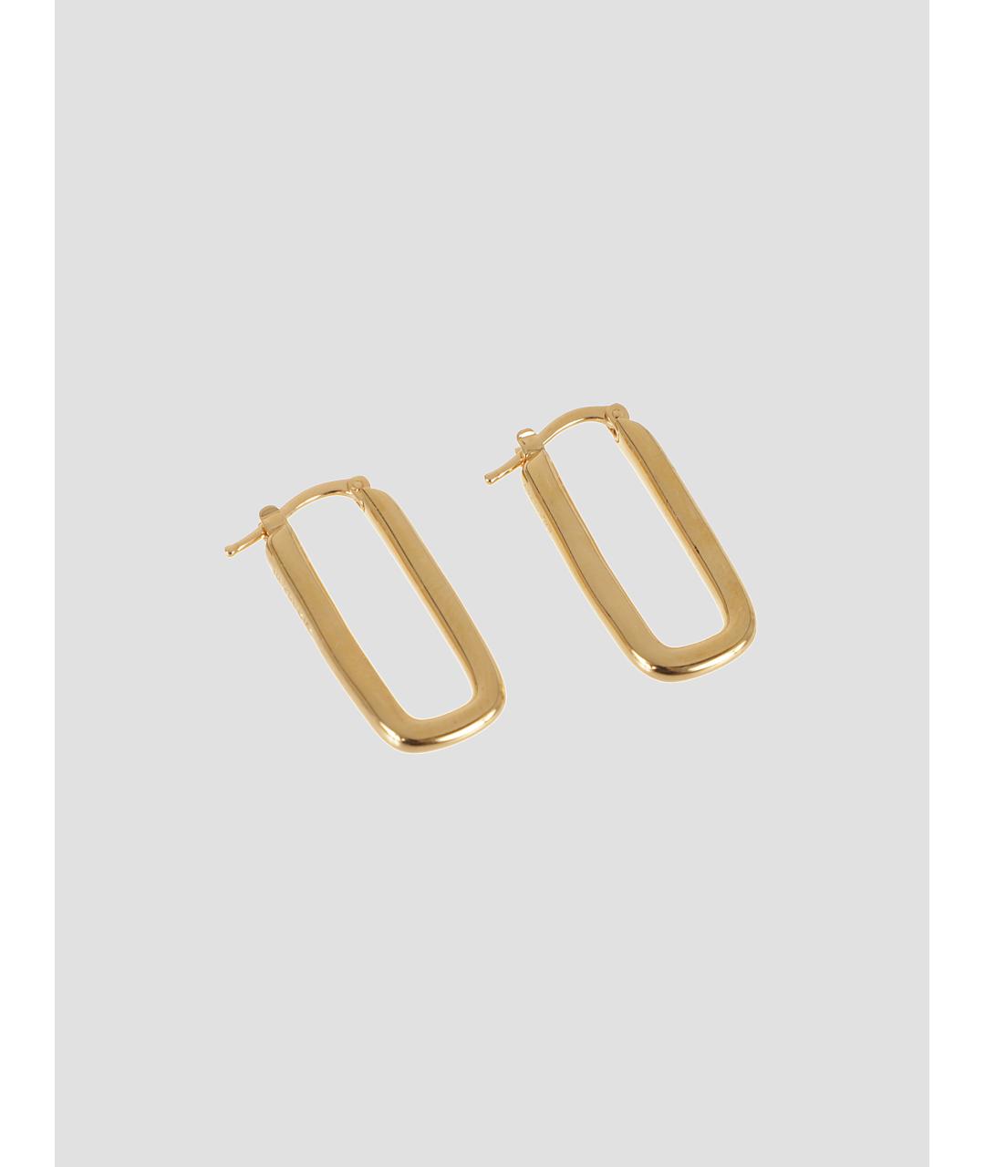 JIL SANDER Золотые металлические серьги, фото 2