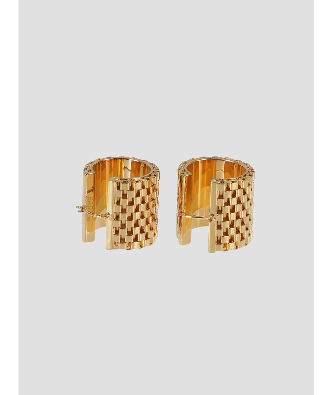 JIL SANDER Золотые металлические серьги, фото 2